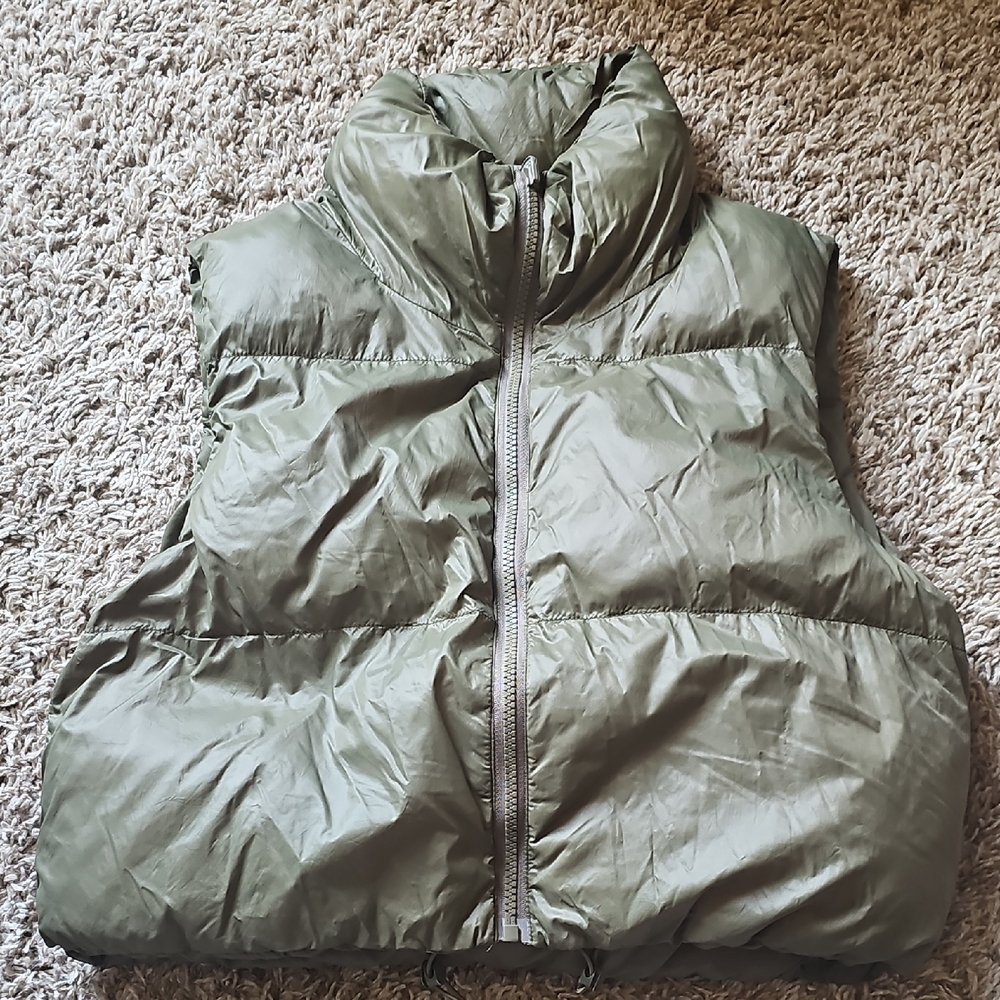 Olive Green Puffer Vest